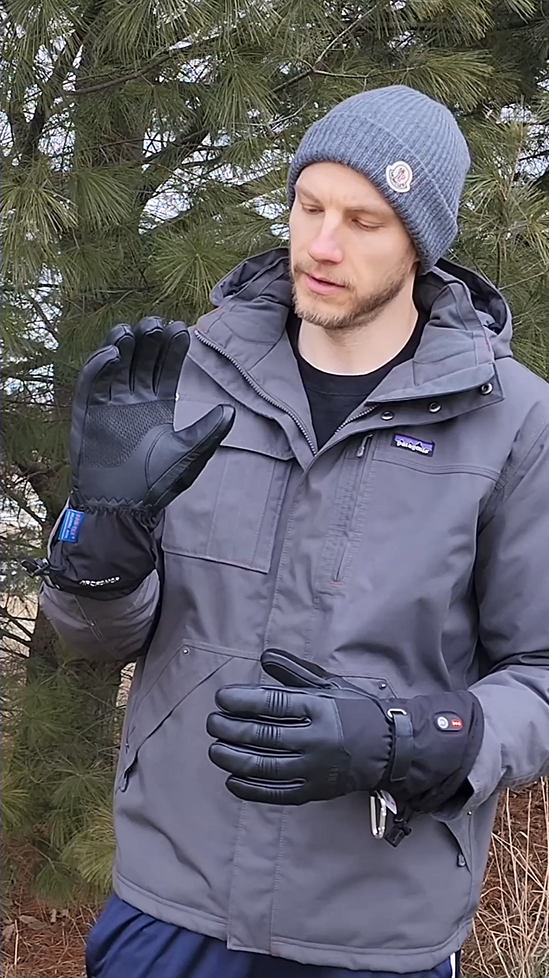 An outdoor blogger is testing the Ottawa Nights heated gloves and it’s clear he likes them